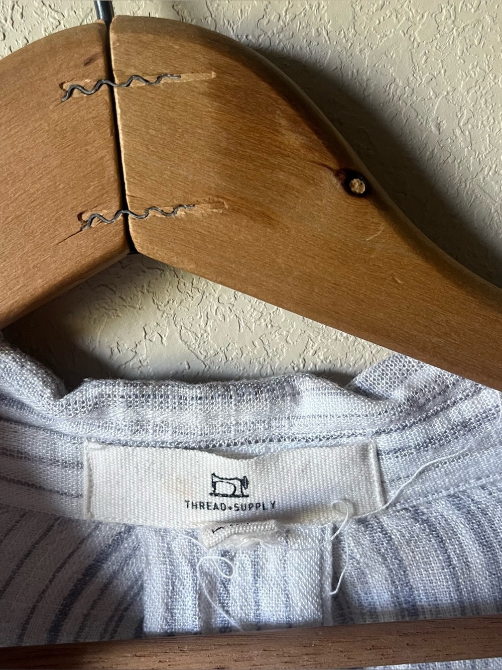 Thread & Supply Cropped Button Front Top - Picture 3 of 4